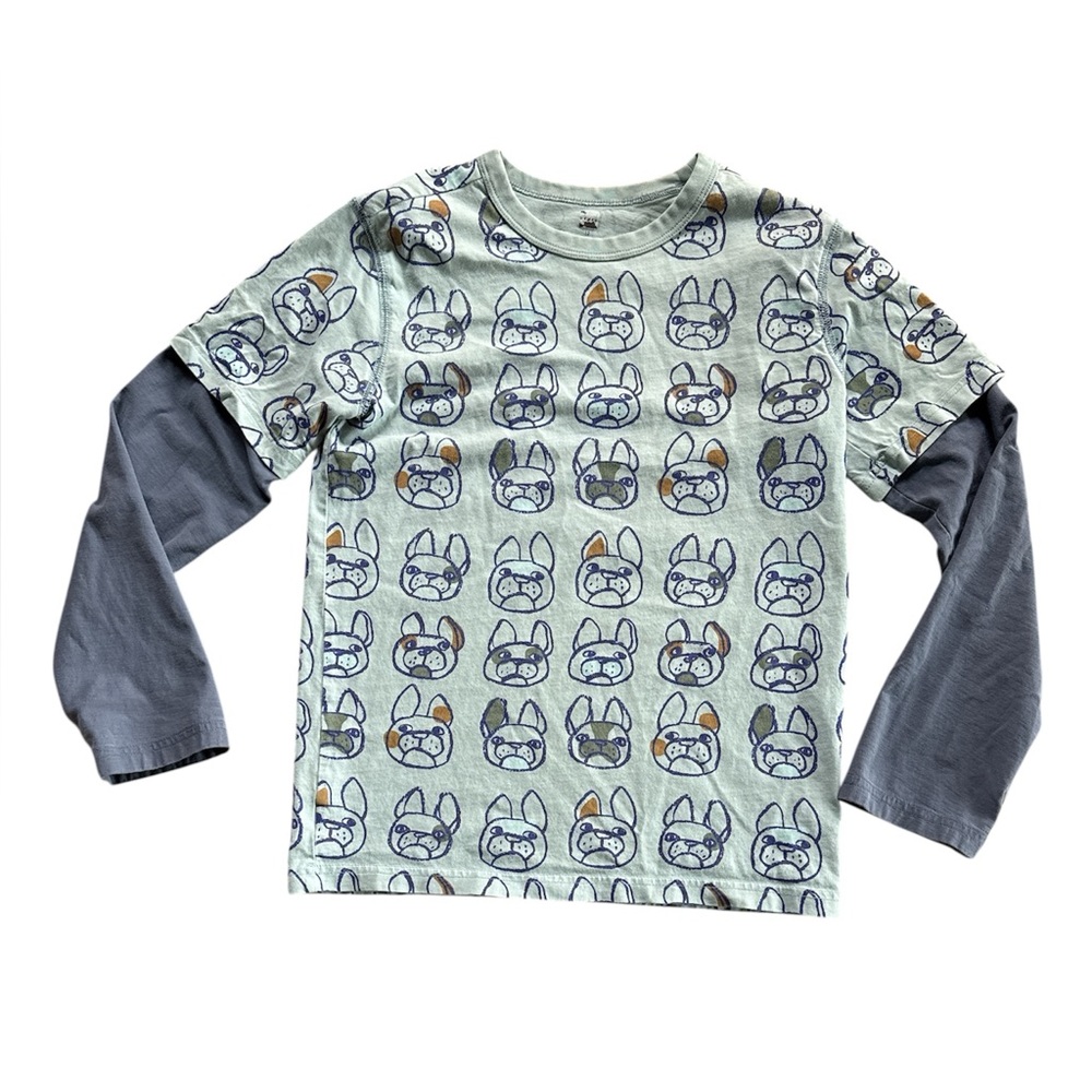 Tea Collection French Bulldog Layered Long Sleeve Tee - Size 12
